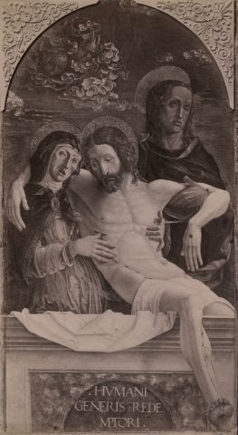 Hanfstaengl — Butinone Bernardino - sec. XV - Pietà con Madonna e san Giovanni Evangelista — insieme